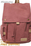 Weiyinxing Lady Male Canvas Drawstring Laptop College Backpack Boy Girl School Bag Women Men Travel Backpack Fashion Female Book Bag