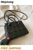 Weiyinxing Women's Handbag New Fashion One Shoulder Crossbody Bags Advanced Texture Printing 2023 Spring Versatile Small Square Bag