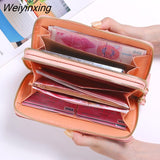 Weiyinxing for Women Kawaii Large Wallet Luxury Designer Lady Wallet Pink Purse Womens Wallet Big Women Leather Wallet Coin Purse