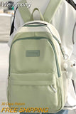 Weiyinxing Women Green Laptop Waterproof School Bag Female Fashion Lady High Capacity College Backpack Cute Girl Travel Book Bag New