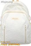 Weiyinxing Fashion Female Cute Travel Backpack Lady Nylon Book Bag Girl Kawaii College Backpack Trendy Women Laptop Leisure Student Bag