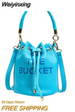 Weiyinxing The Bucket Bags for Women 2023 New Luxury Designer Vintage Small Women Shoulder Crossbody Bags Pu Leather Handbags