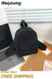 Weiyinxing Backpack Students Fashion Simple Small Schoolbag 2023 New Women's Handbag Korean Version Casual Girl Small Backpack
