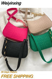 Weiyinxing Armpit Bag 2023 New Women Soft Unlined Cloth Handbags Ladies Niche Design One Shoulder Bag Advanced Texture Saddle Bag