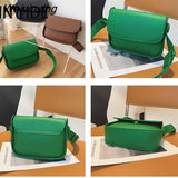 Weiyinxing Trend Crossbody Bags for Women 2023 Green Solid Flap Shoulder Bag Designer Handbags and Purses Small Women Messenger Bag
