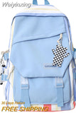 Weiyinxing Kawaii College Backpack Women Nylon School Bag Girl Travel Cute Book Backpack Trendy Fashion Cool Lady Laptop Student Bag