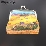 Weiyinxing Women Printing Coin Purses Girl Hasp Zero Wallet Ladies Clutch Change Purse Female Mini Money Bag PU Leather Wallet