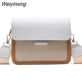 Weiyinxing Chain Small Square Bag Female 2023 New Korean Version OF The Contrast Color Flap Bag Wild Fashion Shoulder Bag