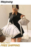 Weiyinxing Bag With Shoulder Strap Ladies Shopping Bags Unique Design Trendy Female Bags Money Storage Tote Size Small SizeL