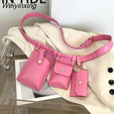 Weiyinxing Women Simple Belly Bag Flap Belt Waist Bags Trend Exquisite Chest Bags for Women Ladies Travel Brand Designer Handbags