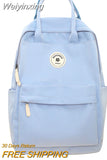Weiyinxing Female Travel College Backpack Trendy Women Kawaii Student Laptop BookBag Cool Girl Nylon School Backpack Cute Lady Teen