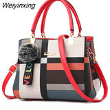 Weiyinxing Luxury Handbag Women Stitching Wild Messenger Bags Designer Brand Plaid Shoulder Bag Female Ladies Totes