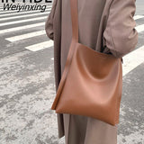 Weiyinxing Fall Trend Shoulder Bag For Women Large Capacity Soft PU Leather Rectangular Tote Luxury Brand Designer Lady Messenger Bag