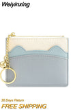 Weiyinxing Cat Ears Design Women Mini ID Card Holders Business Credit Card Holder PU Leather Slim Bank Card Case Organizer Wallet Bell