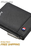Weiyinxing Men's 2023 New Short Small Multifunctional Hand Card Holder PU Business Zipper Purse Fashion High-quality Casual Wallet