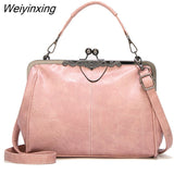Weiyinxing Simple Style Women Shoulder Bag 2023 High Quality PU Leather Lady Crossbody Bag Fashion Boston Design Handbag Tote Purse