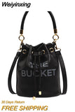 Weiyinxing The Bucket Bags for Women 2023 New Luxury Designer Vintage Small Women Shoulder Crossbody Bags Pu Leather Handbags