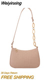 Weiyinxing Armpit Bag 2023 New Women Soft Unlined Cloth Handbags Ladies Niche Design One Shoulder Bag Advanced Texture Saddle Bag