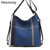 Weiyinxing multifuncional de celosía mochila bolso de las mujeres bolso de hombro Casual mochila de viaje