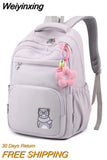 Weiyinxing Quality Woman Backpack Fashion Schoolbag For teenage Girls boys Multi-pocket Rucksack 2023 New