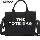 Weiyinxing Canvas Large Capacity Tote Women Handbags Designer Brand Letters Shoulder Crossbody Bags Luxury Big Shopper Bag Purse