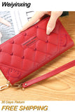 Weiyinxing Fashion Wallet New Women's Medium Long Style Single Zipper Simplicity Multi Card Position Student Purse Embroidery Thread