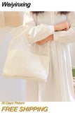 Weiyinxing Original Summer Women Handbag Classic Shopping Bags Sweet Style Ladies Beach Bag Simple Design Large Tote Female Handbags