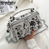 Weiyinxing Luxury Design Women Leather Handbags and Purse Fashion Crossbody Bags for Women Graffiti Handbags Shoulder Bags Women Bag