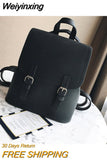 Weiyinxing Brand Backpack For Women 2023 New High Quality Pu Leather Girls School Bags Female Lady Fashion Travel Backpacks