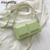 Weiyinxing Checkered Designer Women's Crossbody Bag Casual Shoulder Bag Fashion Solid Color Lady Messenger Clutch Bag Female 2023