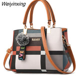 Weiyinxing Luxury Handbag Women Stitching Wild Messenger Bags Designer Brand Plaid Shoulder Bag Female Ladies Totes