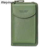 Weiyinxing Women Wallet Shoulder Mini Leather Bags Straps Mobile Phone Big Card Holders Wallet Handbag Money Pockets Girls Small Bags