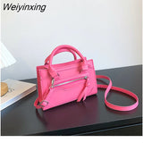 Weiyinxing Bag for Women New Fashion Casual Western Style Shoulder Handbag Simple Texture Messenger Small Square Bag