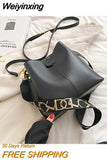 Weiyinxing 2 Layer Women's Bag Designer High Quality PU Leather Bucket Shoulder Crossbody Bags New Fashion Handbag Trend Small Tote
