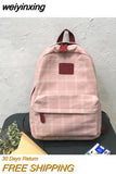 weiyinxing Girl College School Bag Casual New Simple Women Backpack Striped Book Packbags for Teenage Travel Shoulder Bag Rucksack