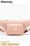 Weiyinxing Waist Packs Women 2023 New Solid Color Chest Bag Multi-functional Girl Model Waist Bag PU Leather High-capacity Casual