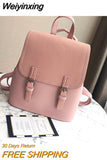 Weiyinxing Brand Backpack For Women 2023 New High Quality Pu Leather Girls School Bags Female Lady Fashion Travel Backpacks