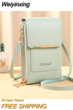 Weiyinxing Women Bags Soft Leather Wallets Touch Screen Cell Phone Purse Crossbody Shoulder Strap Handbag for Female Cheap Women's Bags