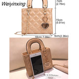 Weiyinxing Bags For Women Plaid Jelly Bag Candy Color Flap Mini Designed Ladies Shoulder Chain Tote Messenger Crossbody HandBag 2023