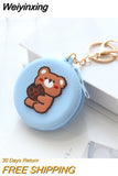 Weiyinxing Silicone Wallet Cartoon Printing Children Cute Round Shaped Small Zero Purses Korean Style Coin Key Storage Bag Mini Handbag