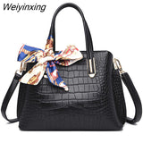 Weiyinxing Crocodile Pattern Leather Women's Handbags Fashion Shoulder Crossbody Bags for Women 2023 Large Capacity Ladies Tote Sac