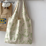 Weiyinxing Reusable Foldable Shoulder Bag Large Capacity Handbags Casual Cute Bag for Women Shopping Bags