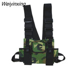 Weiyinxing Hip Hop Tactical Canvas Chest Bags for Men Women Vest Satchel Pouch Reflection Shoulder Bag Oxford Cross Bags Bolsas