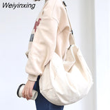 Weiyinxing Large Capacity Shoulder Bags Women Ins Solid Hobos Messenger Packages Japanese South Korean Style Leisure Or Travle Bag