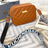 Weiyinxing New Messenger Bag for Women Trend Handbags Embroidered Camera Female Cosmetic Bag Fashion Ladies Crossbody Shoulder Bags