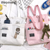 Weiyinxing Mini Student Bag Casual Femme Shoulder Bags Quality Canvas Shoulder Bags Casual Large Size Travel Bags