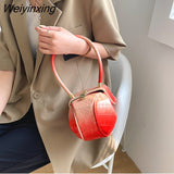 Weiyinxing a main Luxury Designer Handbag Women Small Round Design Leather Hand Bag For Women 2023 Fashion Bowling Bag Purse Clutches