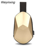 Weiyinxing Chest Bag Men Universal Polyhedron Diagonal Hard Shell Waterproof Function Backpack Riding Couple Shoulder Bag