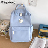 Weiyinxing New Waterproof Nylon Women Backpack Female Multifunction Travel Bag Teenager Girls Korean Style Schoolbag Student Bookbag