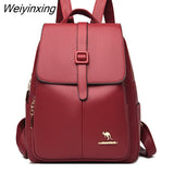 Weiyinxing 2023 Women Leather Backpacks Fashion Shoulder Bags Female Backpack Ladies Travel Backpack Mochilas School Bags For Girls